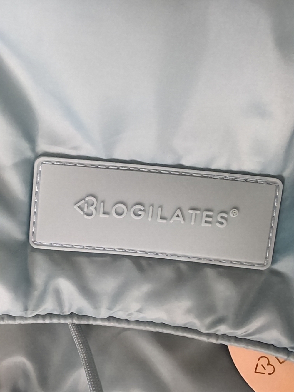Blogilates Teal Blue Quilted Drawstring Backpack - Picture 4 of 5